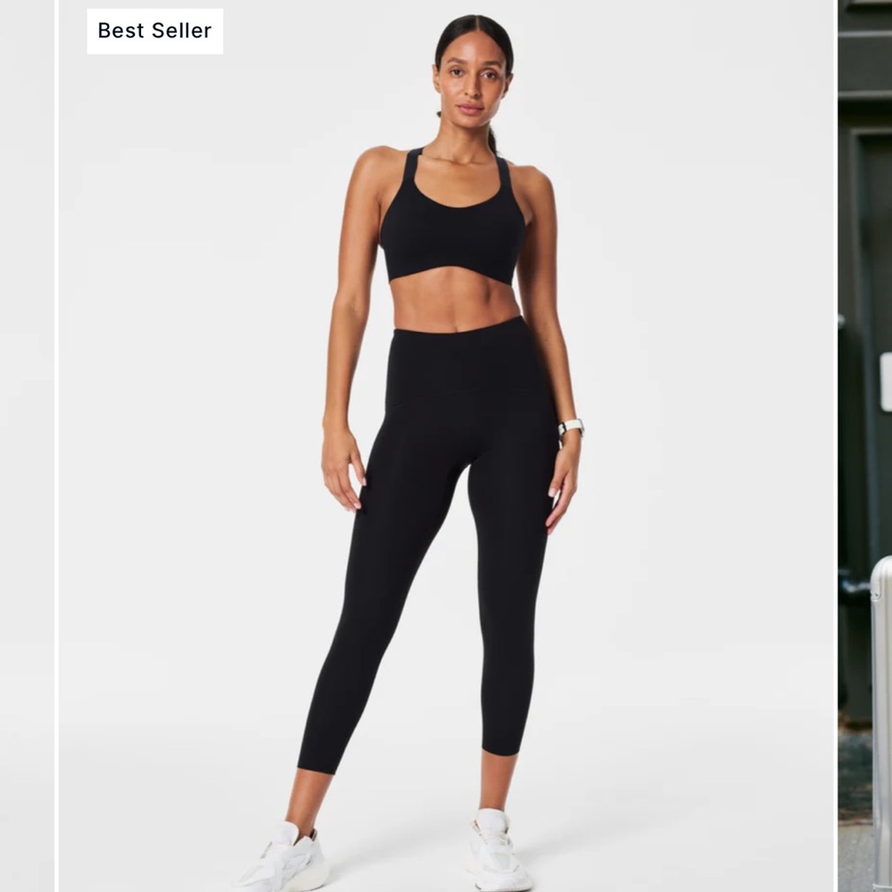 SPANX Black High-Rise Sculpting 7/8 Leggings w/ Booty Boost
